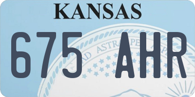 KS license plate 675AHR