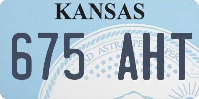 KS license plate 675AHT