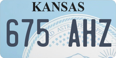 KS license plate 675AHZ