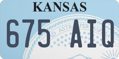 KS license plate 675AIQ
