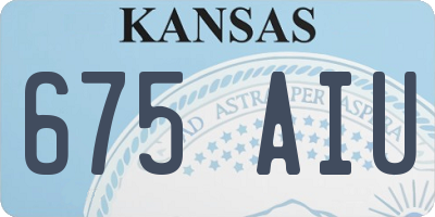 KS license plate 675AIU
