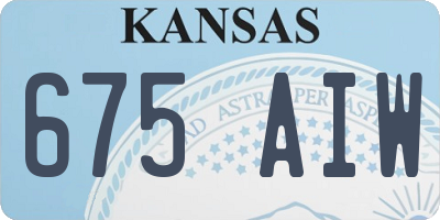 KS license plate 675AIW