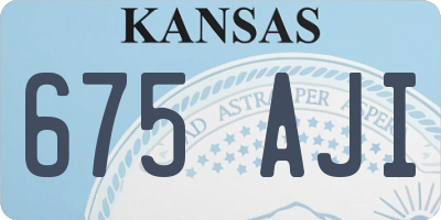 KS license plate 675AJI