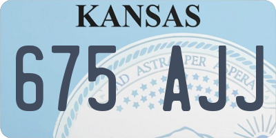 KS license plate 675AJJ