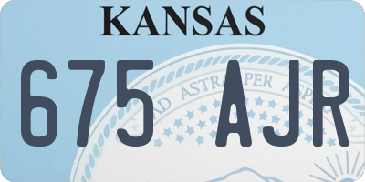 KS license plate 675AJR
