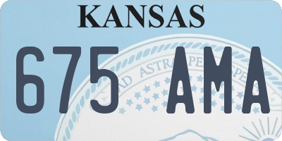 KS license plate 675AMA