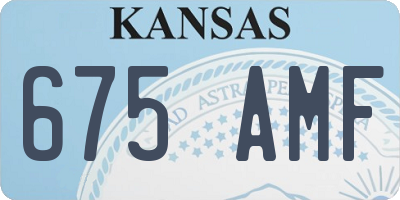 KS license plate 675AMF