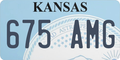 KS license plate 675AMG