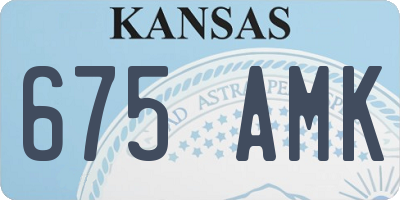KS license plate 675AMK