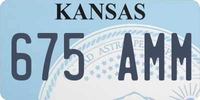 KS license plate 675AMM
