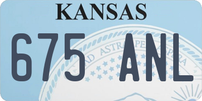 KS license plate 675ANL