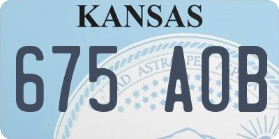 KS license plate 675AOB