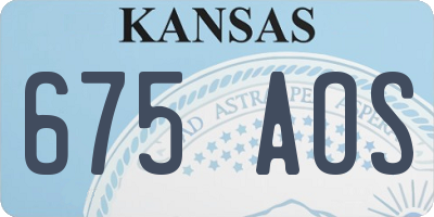KS license plate 675AOS