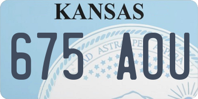 KS license plate 675AOU