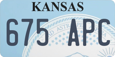 KS license plate 675APC