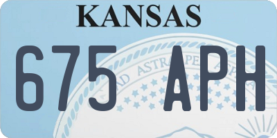 KS license plate 675APH
