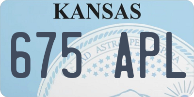 KS license plate 675APL