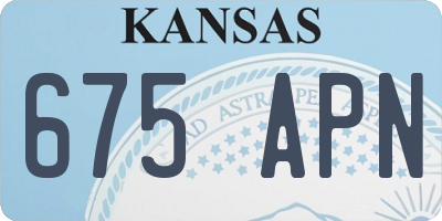 KS license plate 675APN