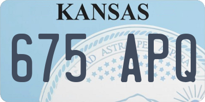 KS license plate 675APQ