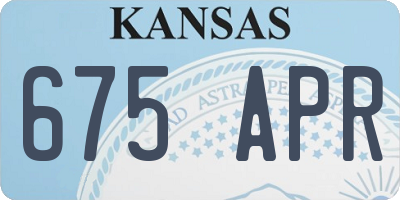 KS license plate 675APR
