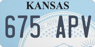 KS license plate 675APV