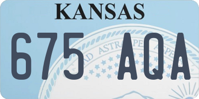 KS license plate 675AQA