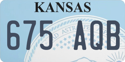 KS license plate 675AQB