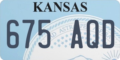 KS license plate 675AQD