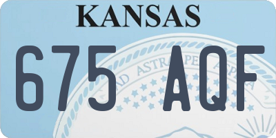 KS license plate 675AQF