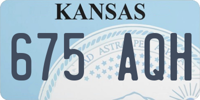 KS license plate 675AQH