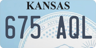 KS license plate 675AQL