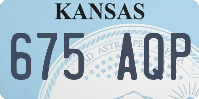 KS license plate 675AQP