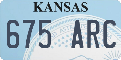 KS license plate 675ARC