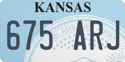 KS license plate 675ARJ