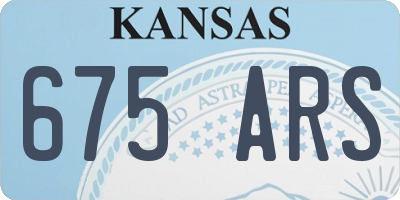 KS license plate 675ARS