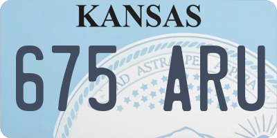 KS license plate 675ARU