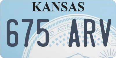 KS license plate 675ARV