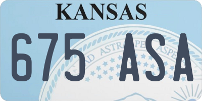 KS license plate 675ASA
