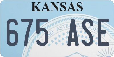 KS license plate 675ASE