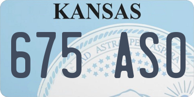 KS license plate 675ASO