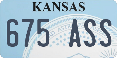 KS license plate 675ASS