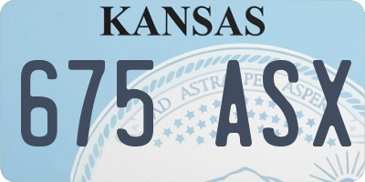 KS license plate 675ASX