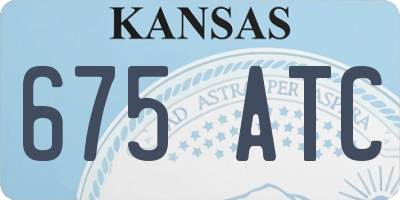 KS license plate 675ATC
