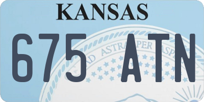 KS license plate 675ATN