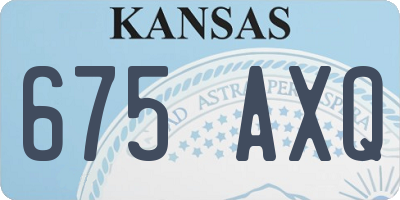 KS license plate 675AXQ