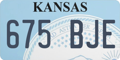 KS license plate 675BJE