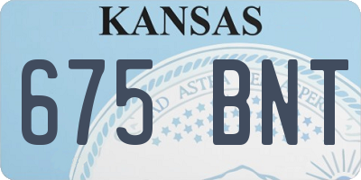 KS license plate 675BNT