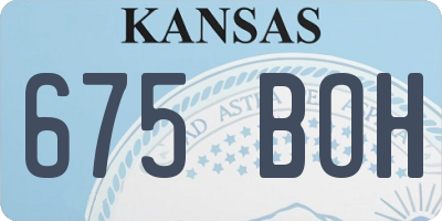 KS license plate 675BOH