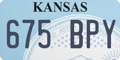 KS license plate 675BPY