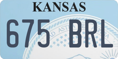 KS license plate 675BRL